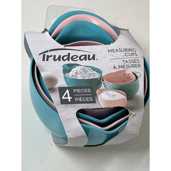 Measuring Cups Pink & Blue By Trudeau 4Pc. New With Tags! - Picture 1 of 5